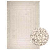 VidaXL Teppich Zizur Creme drinnen und draußen 240x340 cm Juteoptik