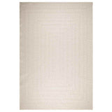 VidaXL Teppich Zizur Creme drinnen und draußen 240x340 cm Juteoptik