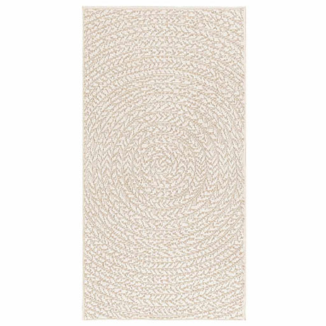 VidaXL Teppich Zizur Creme drinnen und draußen 60x110 cm Juteoptik