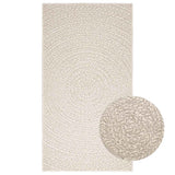 VidaXL Teppich Zizur Creme drinnen und draußen 80x150 cm Juteoptik