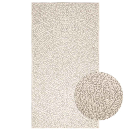 VidaXL Teppich Zizur Creme drinnen und draußen 80x150 cm Juteoptik
