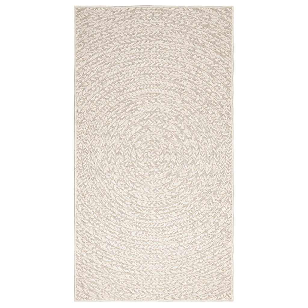 VidaXL Teppich Zizur Creme drinnen und draußen 80x150 cm Juteoptik