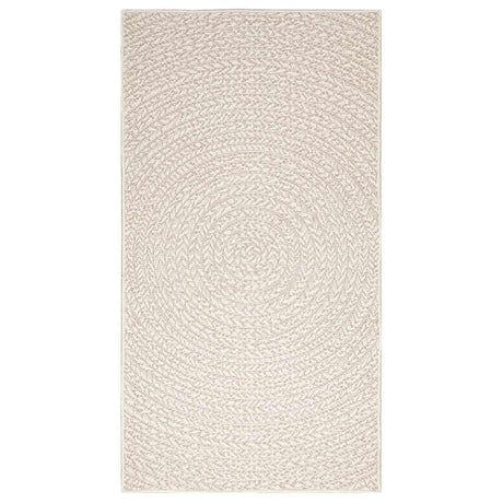VidaXL Teppich Zizur Creme drinnen und draußen 80x150 cm Juteoptik