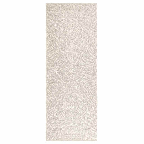 VidaXL Teppich Zizur Creme drinnen und draußen 80x200 cm Juteoptik