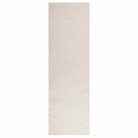 VidaXL Teppich Zizur Creme drinnen und draußen 80x250 cm Juteoptik