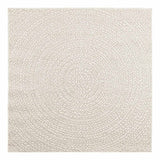 VidaXL Teppich Zizur Creme drinnen und draußen 120x120 cm Juteoptik