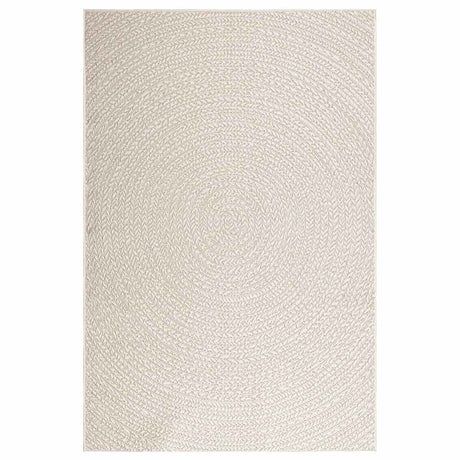 VidaXL Teppich Zizur Creme drinnen und draußen 140x200 cm Juteoptik