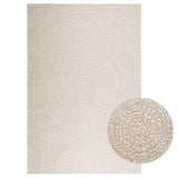 VidaXL Teppich Zizur Creme drinnen und draußen 160x230 cm Juteoptik
