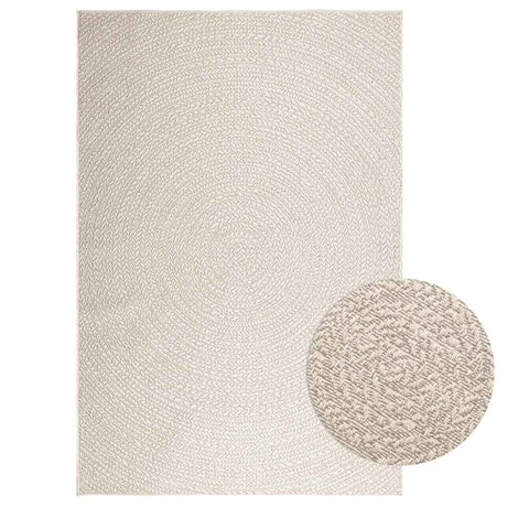 VidaXL Teppich Zizur Creme drinnen und draußen 160x230 cm Juteoptik