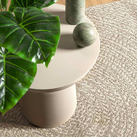VidaXL Teppich Zizur Creme drinnen und draußen 160x230 cm Juteoptik