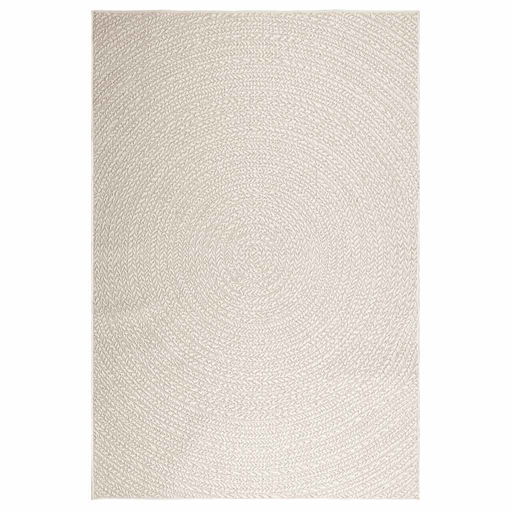 VidaXL Teppich Zizur Creme drinnen und draußen 160x230 cm Juteoptik