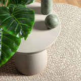Vidaxxl Teppich Zizur creme innen und außen ø 90 cm Juteoptik