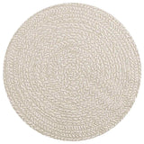 Vidaxxl Teppich Zizur creme innen und außen ø 90 cm Juteoptik