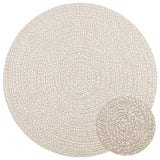 Vidaxxl Teppich Zizur creme innen und außen ø 120 cm Juteoptik