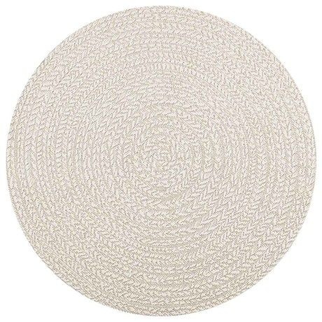 Vidaxxl Teppich Zizur creme innen und außen ø 120 cm Juteoptik