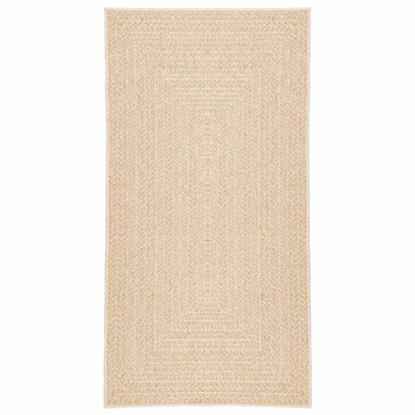 VidaXL Teppich Zizur Beige drinnen und draußen 60x110 cm Juteoptik