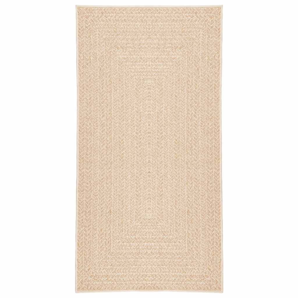 VidaXL Teppich Zizur Beige drinnen und draußen 80x150 cm Juteoptik