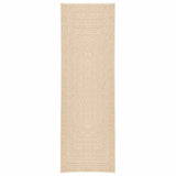 VidaXL Teppich Zizur Beige drinnen und draußen 80x250 cm Juteoptik
