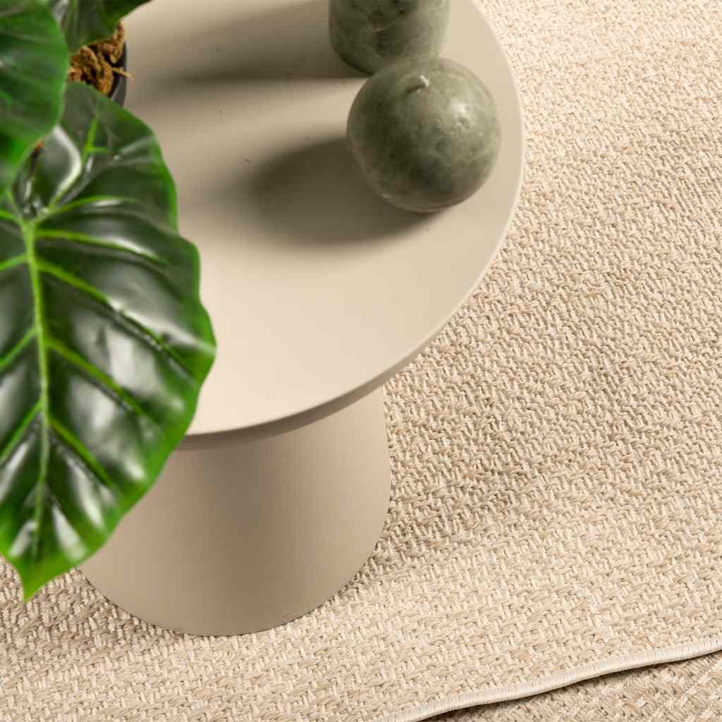 VidaXL Teppich Zizur Beige drinnen und draußen 80x250 cm Juteoptik