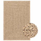 VidaXL Teppich Zizur Beige drinnen und draußen 100x200 cm Juteoptik
