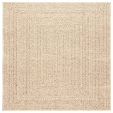 VidaXL Teppich Zizur Beige drinnen und draußen 120x120 cm Juteoptik