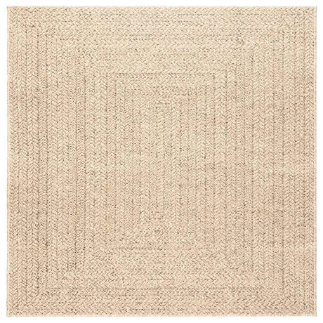VidaXL Teppich Zizur Beige drinnen und draußen 120x120 cm Juteoptik