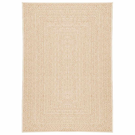 VidaXL Teppich Zizur Beige drinnen und draußen 120x170 cm Juteoptik