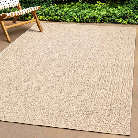 VidaXL Teppich Zizur Beige drinnen und draußen 120x170 cm Juteoptik