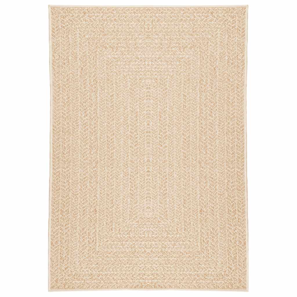 VidaXL Teppich Zizur Beige drinnen und draußen 140x200 cm Juteoptik