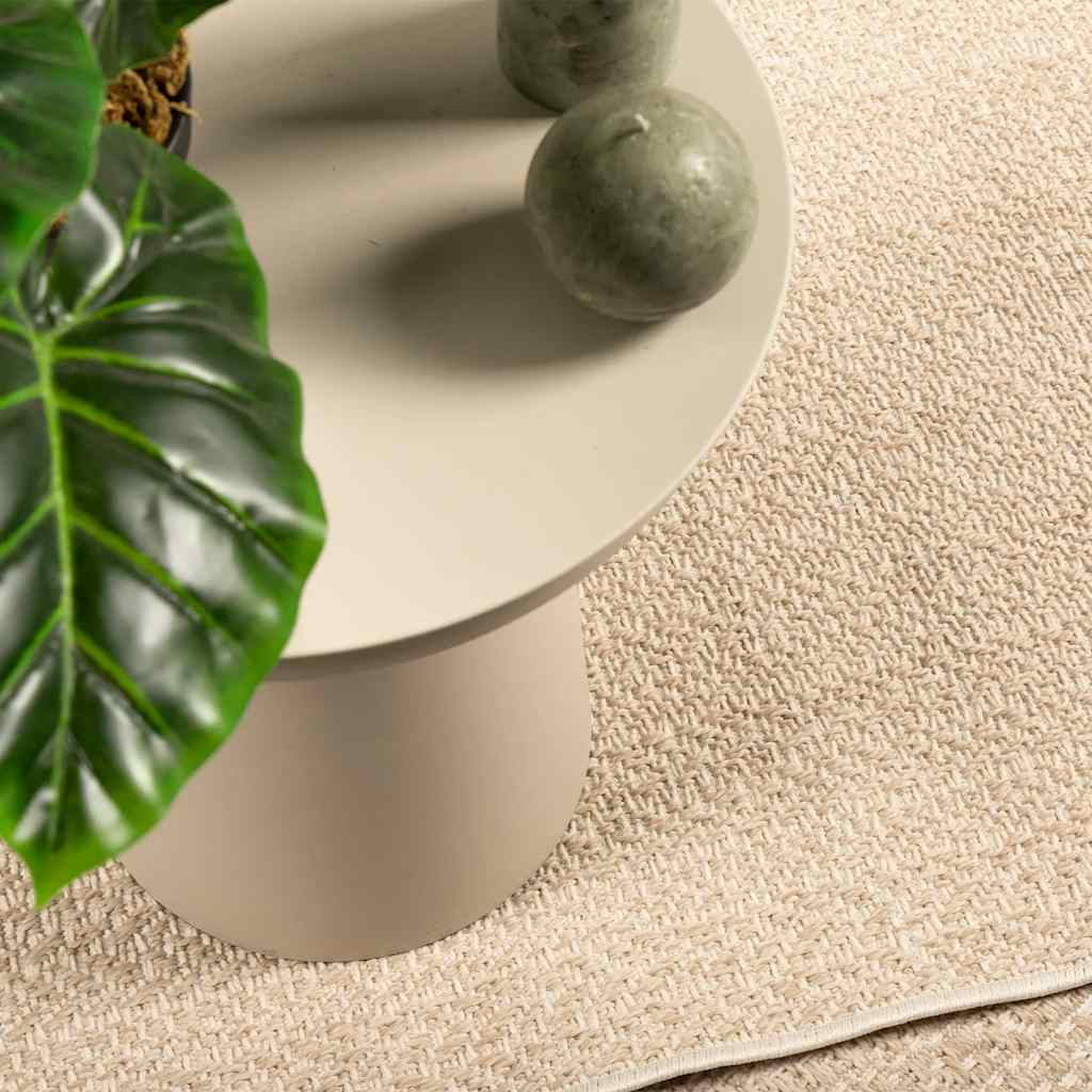VidaXL Teppich Zizur Beige drinnen und draußen 140x200 cm Juteoptik