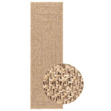 VidaXL Teppich Zizur Beige drinnen und draußen 200x200 cm Juteoptik