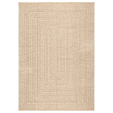 VidaXL Teppich Zizur Beige drinnen und draußen 200x290 cm Juteoptik
