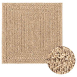 VidaXL Teppich Zizur Beige drinnen und draußen 240x240 cm Juteoptik
