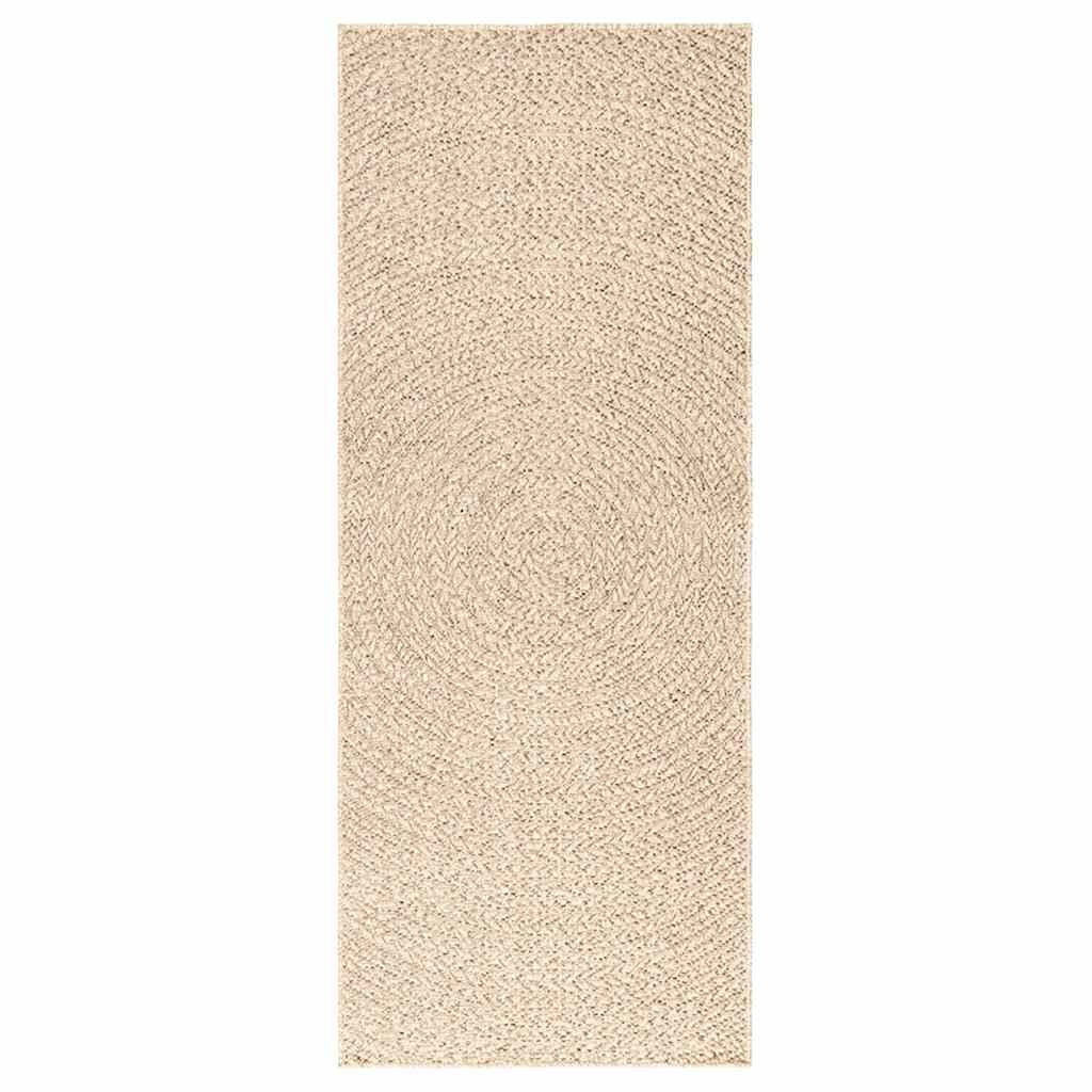 VidaXL Teppich Zizur Beige drinnen und draußen 80x200 cm Juteoptik