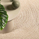 VidaXL Teppich Zizur Beige drinnen und draußen 120x120 cm Juteoptik