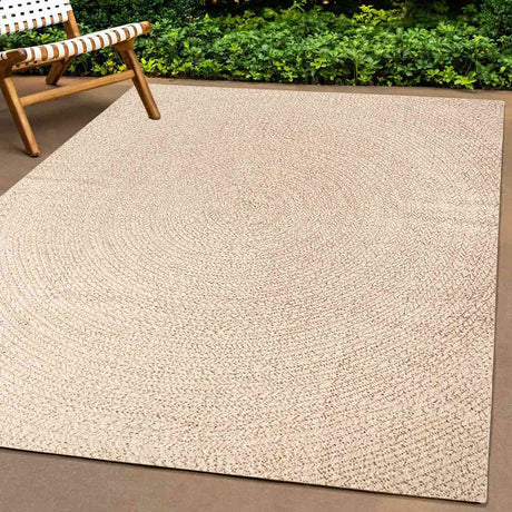 VidaXL Teppich Zizur Beige drinnen und draußen 120x170 cm Juteoptik