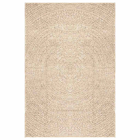 VidaXL Teppich Zizur Beige drinnen und draußen 140x200 cm Juteoptik