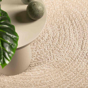 VidaXL Teppich Zizur Beige drinnen und draußen 140x200 cm Juteoptik