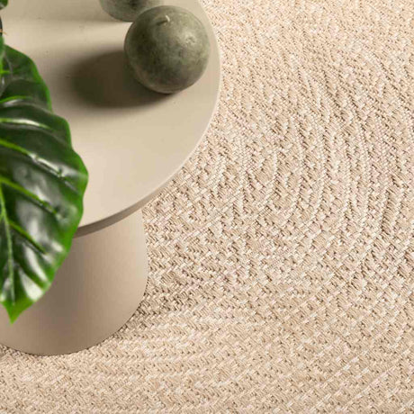 VidaXL Teppich Zizur Beige drinnen und draußen 200x290 cm Juteoptik