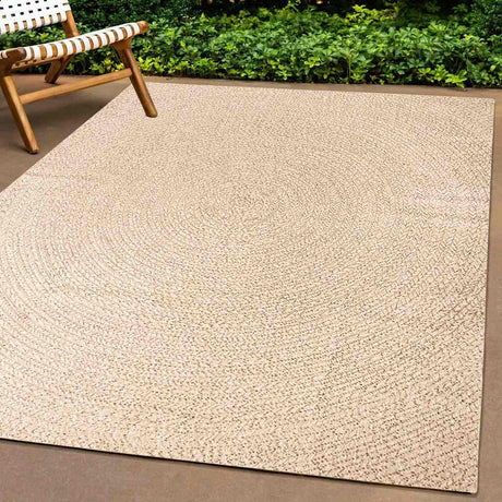 VidaXL Teppich Zizur Beige drinnen und draußen 200x290 cm Juteoptik