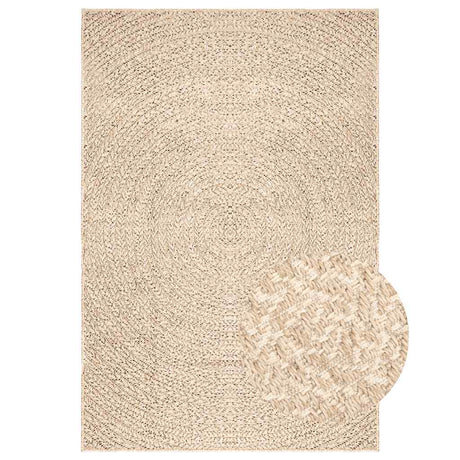 VidaXL Teppich Zizur Beige drinnen und draußen 200x290 cm Juteoptik