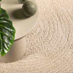 VidaXL Teppich Zizur Beige drinnen und draußen 240x240 cm Juteoptik