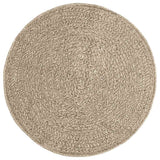 Vidaxxl Teppich Zizur beige innen und außen ø 90 cm Juteoptik
