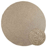 Vidaxl Teppich Zizur Beige drinnen und draußen ø 200 cm Juteoptik