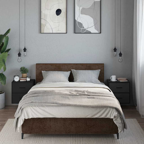 Vidaxl nachtkastjes wandgemonteerd 2 st 40x31x39,5 cm zwart