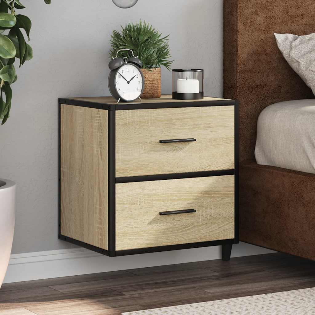 Vidaxl nachtkastje wandgemonteerd 40x31x39,5 cm sonoma eikenkleurig