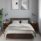 Vidaxl nachtkastjes 2st wandgemonteerd 40x31x39,5cm gerookt eikenkleur