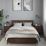 Vidaxl nachtkastjes 2st wandgemonteerd 40x31x39,5cm bruin eikenkleurig