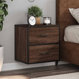 Vidaxl nachtkastjes 2st wandgemonteerd 40x31x39,5cm bruin eikenkleurig