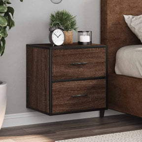 Vidaxl nachtkastjes 2st wandgemonteerd 40x31x39,5cm bruin eikenkleurig